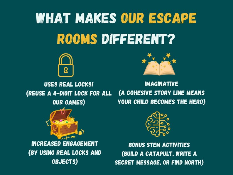 BUNDLE Escape Room Games for Kids 8-12 Treasure Hunt Puzzles Scavenger ...