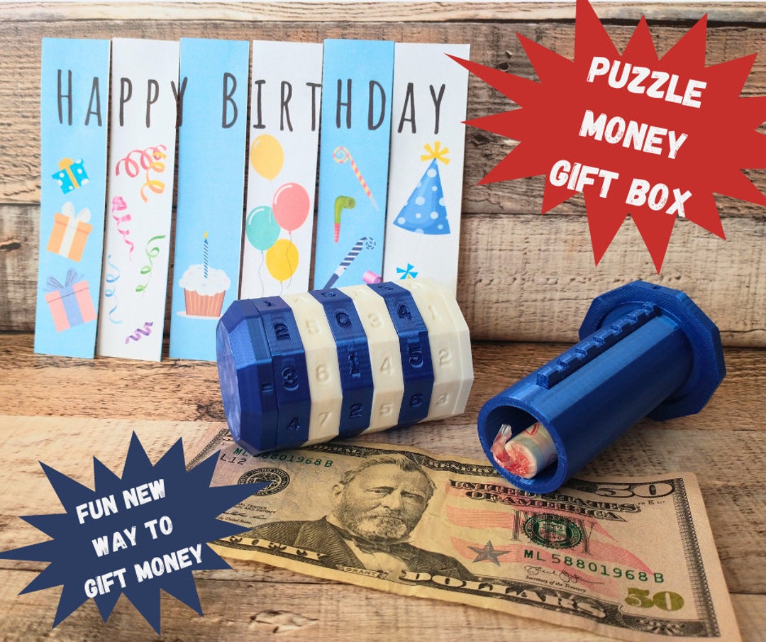 Birthday Money Puzzle Box: Codecache Gift Card Lock Box - Etsy