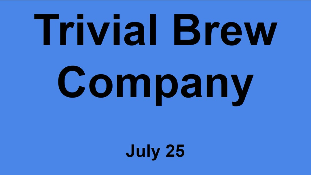 Trivial Brew Company July 25 Daily Quiz Etsy