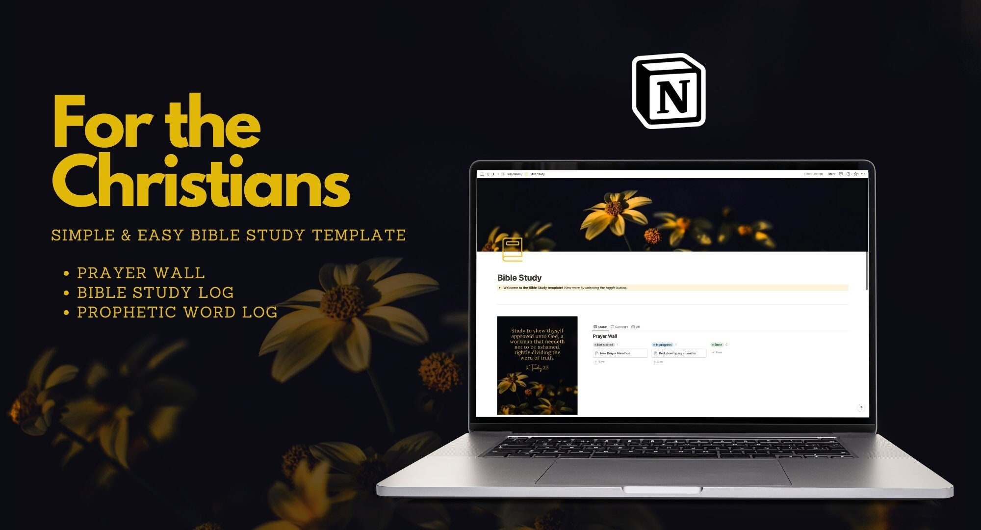 Christian Notion Bible Study Template Simple and Easy to Use Notion Christian Notion Bible Study Template Simple and Easy to Use Notion
