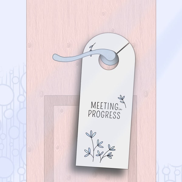 In Meeting Door Sign Printable Etsy