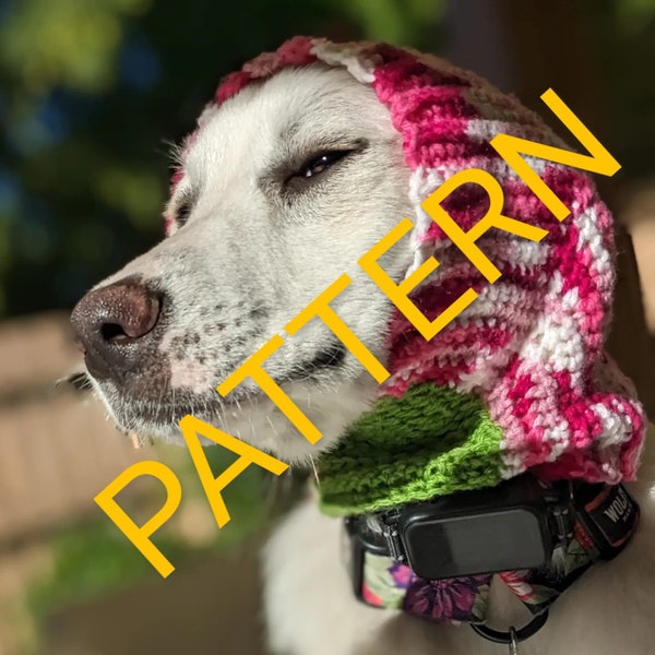 PATTERN Crochet Dog Snood, Dog hoodie, large/small/medium dog snood, crochet dog happy hoodie, crochet dog thneed