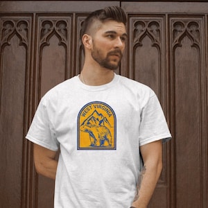 West Virginia with Bear - Short Sleeve Tee