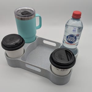 Extra Large Cup Tray – Recycled Plastic 4-Cup & Essentials Holder