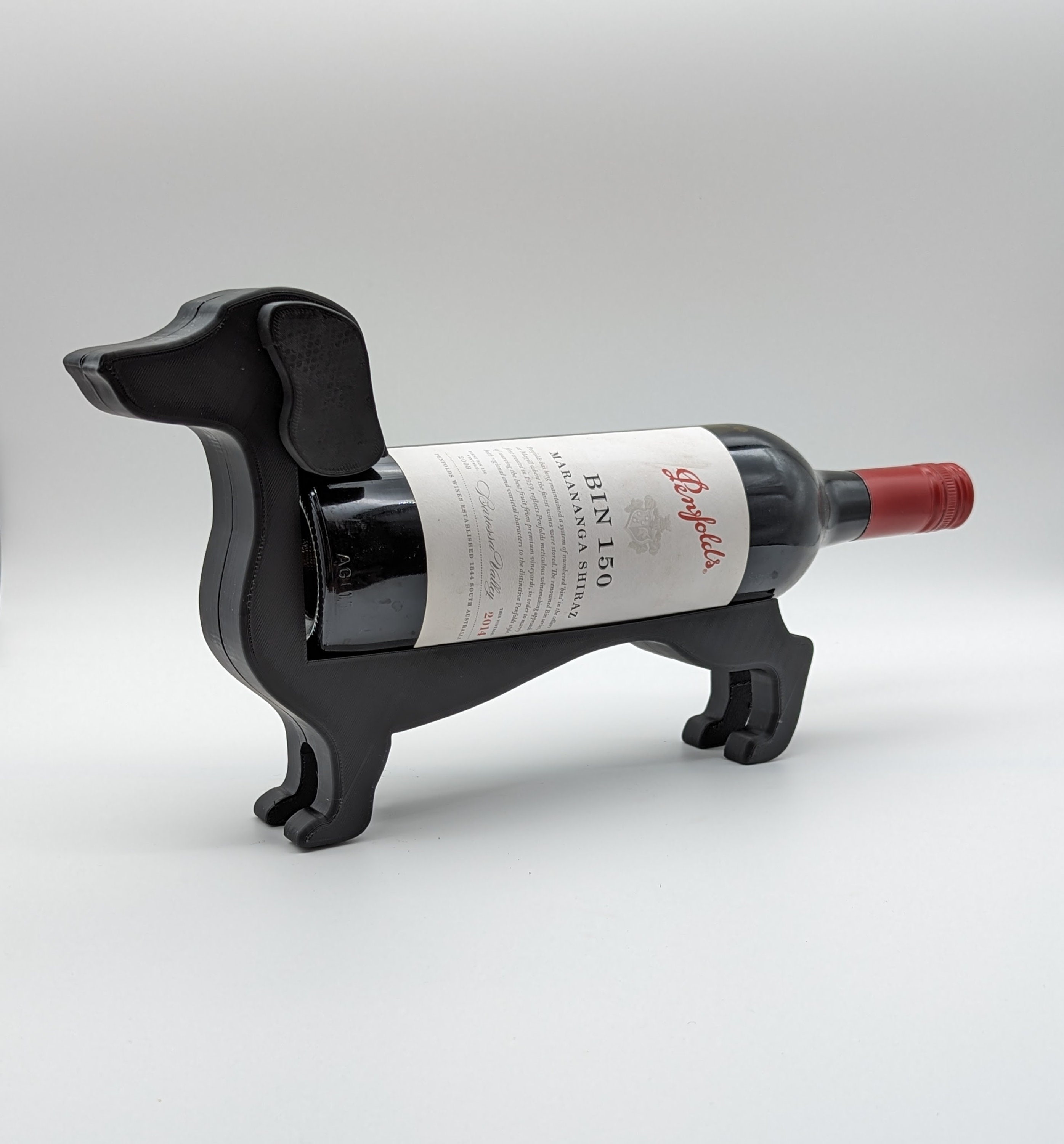 WINE BOTTLE HOLDER, DOG, DACHSHUND