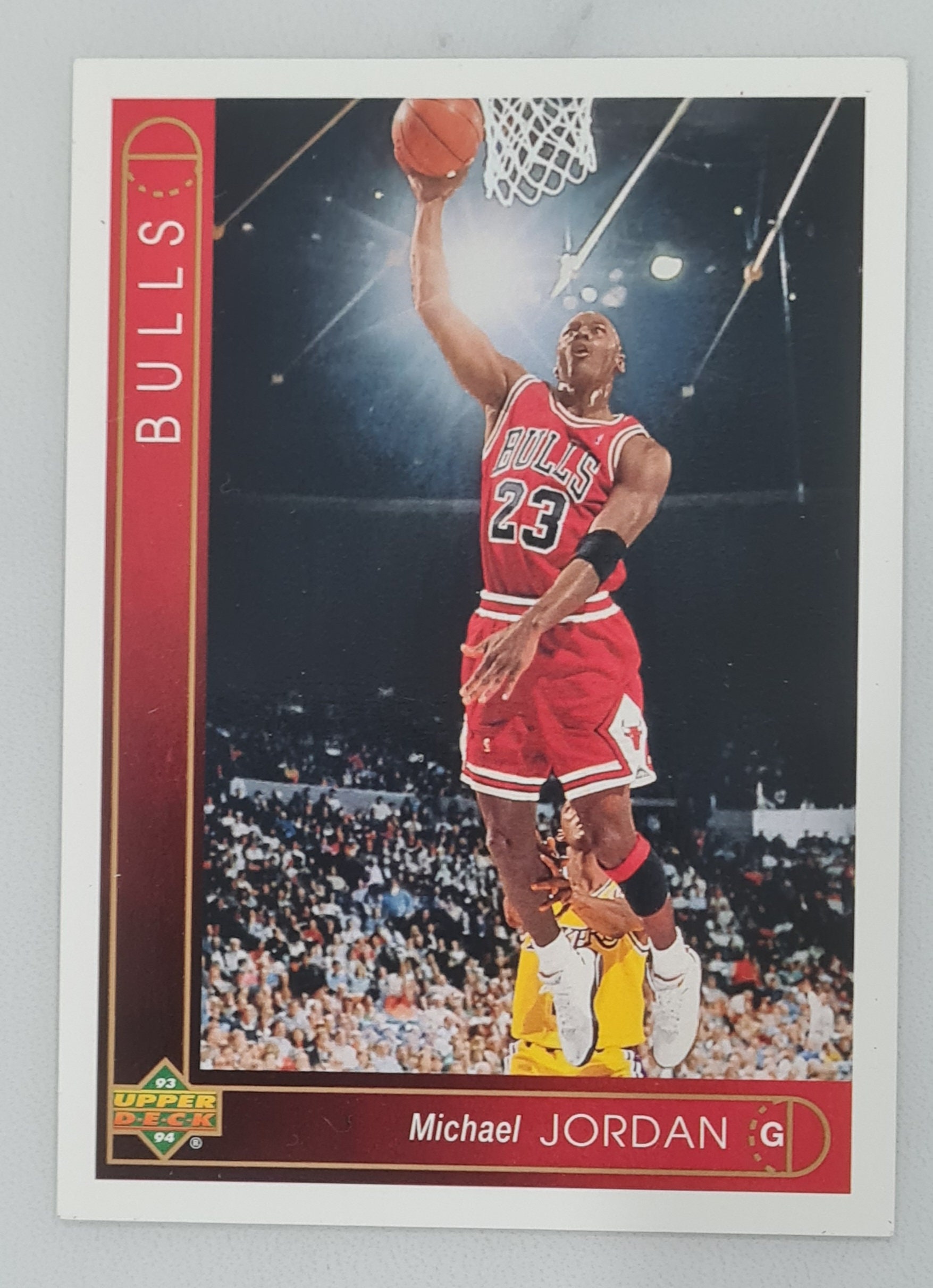 MICHAEL JORDAN EXTRA LARGE 8 X 10 GLOSSY BASKETBALL CARD 1991 NBA HOOPS  BULLS