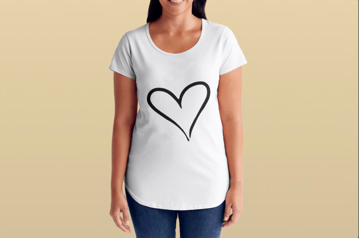Love Heart Instant Download in Black, White and Pink svg, Png,jpg & Eps ...