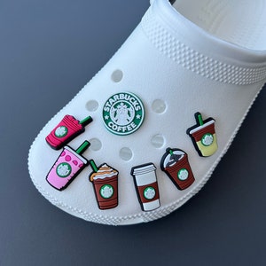 Coffee Shoe Charms, Iced Coffee Shoe Charms, Latte Shoe Charms, Espresso Shoe Charms, Shoe Charms for Coffee Lover, Shoe Charms for Clogs