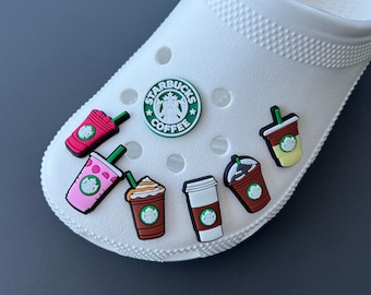 Coffee Shoe Charms, Iced Coffee Shoe Charms, Latte Shoe Charms, Espresso Shoe Charms, Shoe Charms for Coffee Lover, Shoe Charms for Clogs
