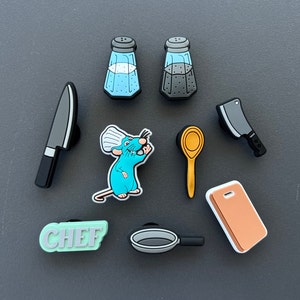 Chef Shoe Charms, Rat Shoe Charms, Shoe Charms for Chefs, Knife Shoe Charms, Shoe Charms for Clogs, Birthday gift, Party Favors