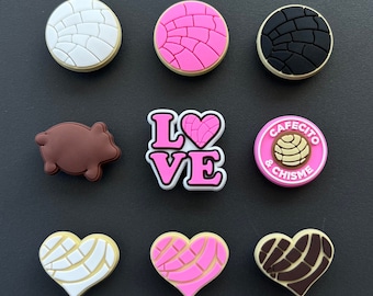 Concha Shoe Charms, Mexican Bread Shoe Charms, Pan dulce Shoe Charms, Food Shoe Charm, Shoe Charms for Clogs, Party Favors