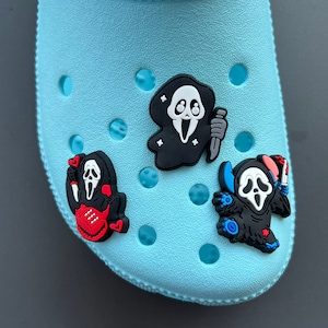 Halloween Shoe Charms, Spooky Shoe Charms, Scary Shoe Charms, Shoe Charms for Clogs, Gift for her, Gift for Halloween - Ghost Shoe Charms