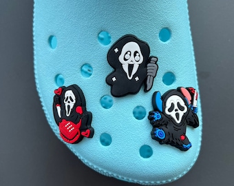 Halloween Shoe Charms, Spooky Shoe Charms, Scary Shoe Charms, Shoe Charms for Clogs, Gift for her, Gift for Halloween - Ghost Shoe Charms