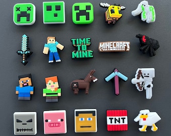 Jibbitz Charms for Crocs Fortnite Minecraft Gamer Child Shoe PVC