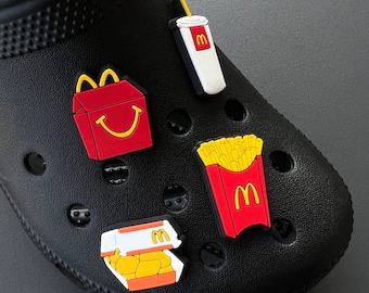 Food Shoe Charms, Fries Shoe Charms, Drinks Shoe Charms, Burger Shoe Charm, Shoe Charms for Clogs, Gift for her, Gift for him, Party Favors