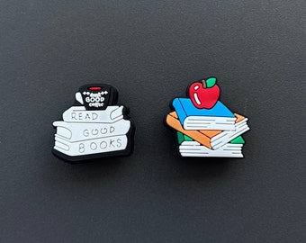 Books Shoe Charms, Shoe Charms for book lover, Cute Shoe Charms, Shoe Charms for Clogs, Gift for her, Kids Shoe Charms - Gift for Teens