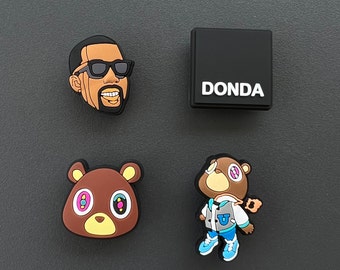 Rapper Shoe Charms, Music Shoe Charms, Bear Shoe Charms, Shoe