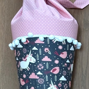 School cone sugar cone fabric cover sewn