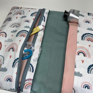 Diaper bag changing bag for on the go rainbow