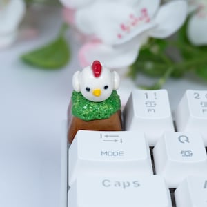 Handmade Polymer Clay Chicken Keycap