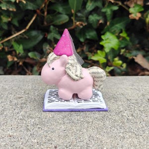 Handmade Polymer Clay Pony Tale Fairy Tale Desk Buddy / Trinket
