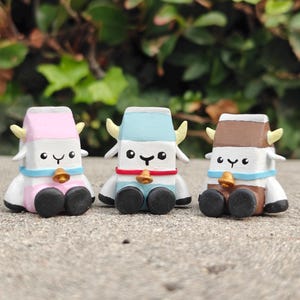 Handmade Polymer Clay Goat Milk Desk Buddy / Trinket