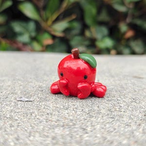 Handmade Polymer Clay Crab Apple Desk Buddy