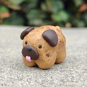 Handmade Polymer Clay Pugtato Desk Buddy/ Pug Potato / Trinket