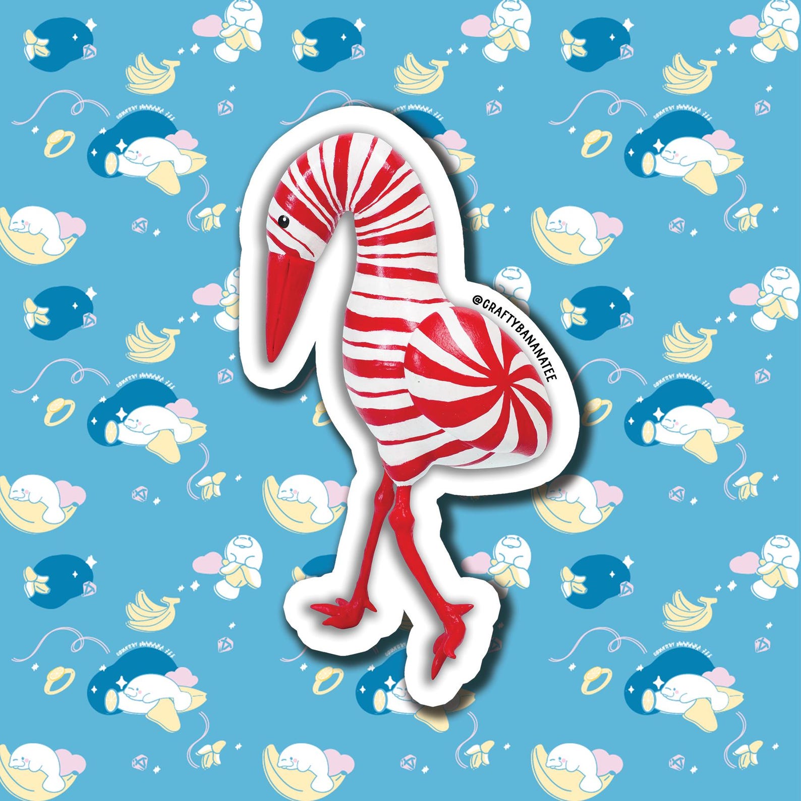 Polymer Clay Candy Crane Sticker - Etsy