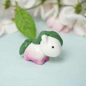 Handmade Polymer Clay Horse Radish Figurine