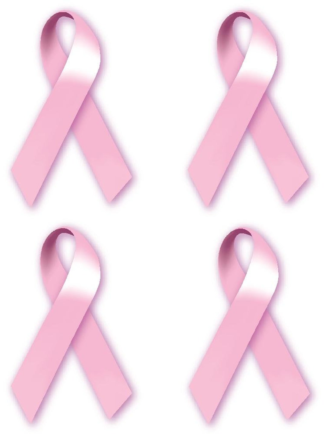 Set of 4 Breast Cancer Ribbon Fabric Quilt Blocks - Etsy