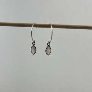 Moonstone hoop earrings