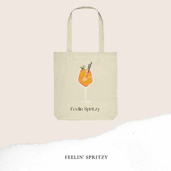 Stoffbeutel | Tote bag | Baumwolltasche | Jutebeutel | Einkaufstasche | Tragetasche | Shopper | bedruckt | Aperol | Feelin' Spritzy