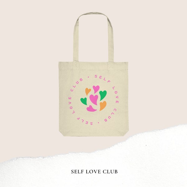 Stoffbeutel | Tote bag | Baumwolltasche | Jutebeutel | Einkaufstasche | Tragetasche | Shopper | bedruckt | Self Love Club