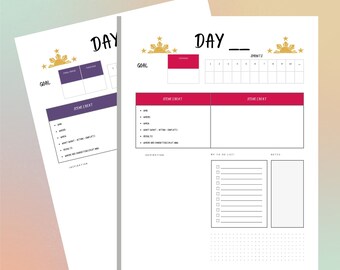 Daily Scene Plotting Planner Organizer Sheet 8x11 pdf download