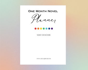 ONE MONTH NOVEL Planner Guide plotting chart calendar and daily sheets