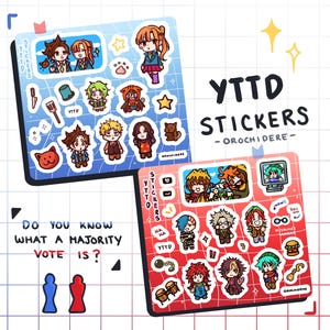 YTTD Your Turn to Die Vinyl Sticker Sheet Set