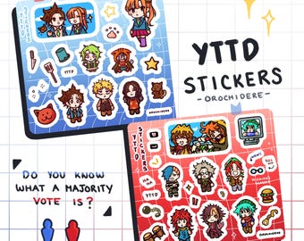YTTD Your Turn to Die Vinyl Sticker Sheet Set