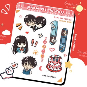 Kimi Ni Todoke Shoujo Vinyl Sticker Sheet Set