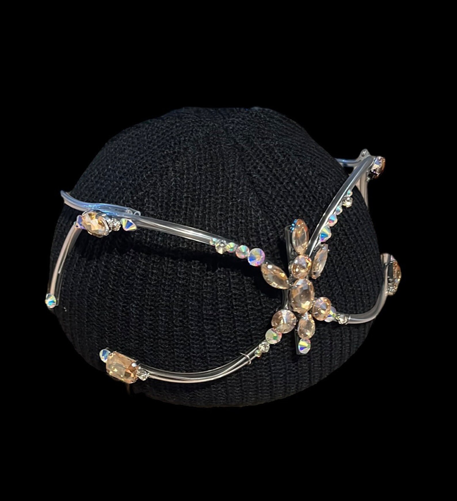Rhinestone Face Mask for Festivals or Halloween - Etsy