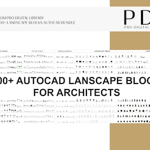 1000+ AutoCAD Landscape Blocks: 2D Drafting Art (Digital Download)