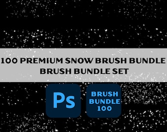 100 Snow brushes for Photoshop, Photoshop brush, Brushes bundle, Snow brush, Snow Photoshop, Photoshop, digital brushes