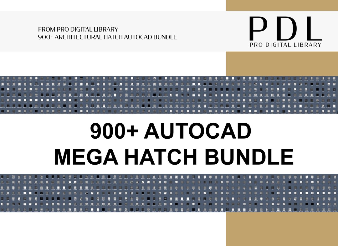 900 Autocad Hatch Bundle, Huge Autocad Block Archieve, CAD Design, 2D