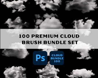 100 Cloud Photoshop Brushes Bundle (Digital Brushes)