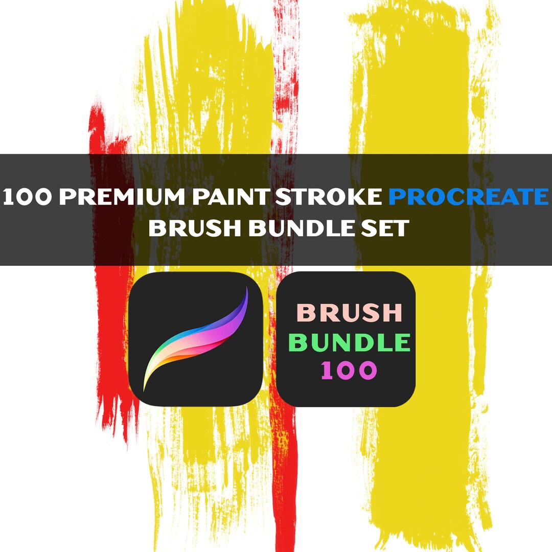 100 Paint Stroke Brushes for Procreate (digital Brushes) - Etsy