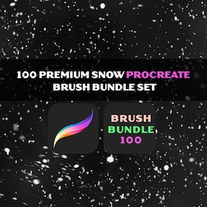 100 Snow brushes for Procreate, procreate brush, Brushes bundle, Plastic Wrap brush, Plastic Procreate, procreate, digital brushes