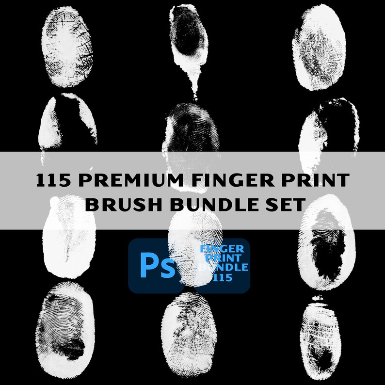 115 Finger Print Brushes for Brush, Brushes Bundle