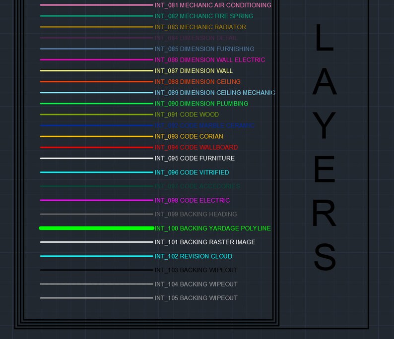 Autocad Layers, Huge Autocad Block Archieve, CAD Design, 2D Drawings ...