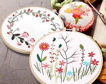 Kit de broderie facile au point de croix pour débutants Broderie faite main bricolage