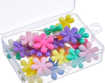 Embroidery Needle Threader Tool Plastic Flower Head Sewing Machine Needle Threader for Hand Sewing Cross Stitch Craft Knitting Quilting.